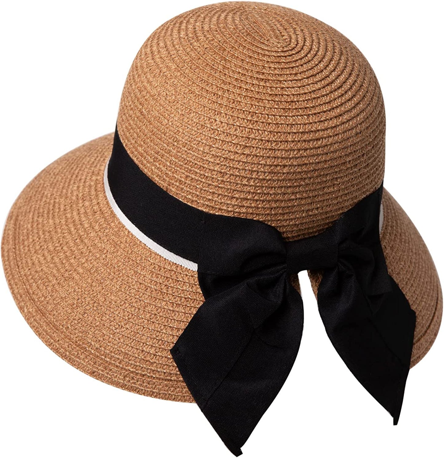 Comhats Womens Floppy Summer Sun Beach Straw Hat UPF50 Foldable Wide Brim 55-60Cm Apparel & Accessories > Clothing Accessories > Hats Comhats 89015_tan Mix Medium