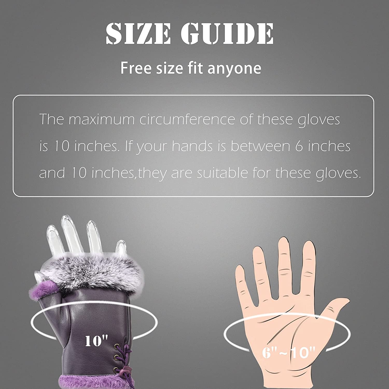 Winter Fingerless Gloves Cute Typing Gloves Fuzzy Furry Leather Mittens Faux Fur Lined Gloves Warm Hands Warmer Gloves Women Apparel & Accessories > Clothing Accessories > Gloves & Mittens Fur Story