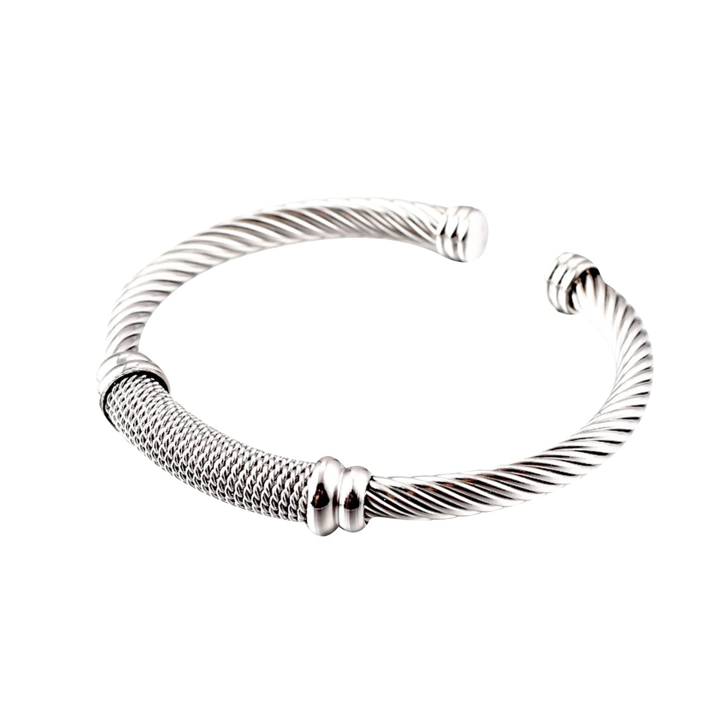 Handmade Bracelet for Women 925 Sterling Silver Open Bangle Bracelet with Gift Box (Open Bracelet) Apparel & Accessories > Jewelry > Bracelets Lvla Gan Pattern 5