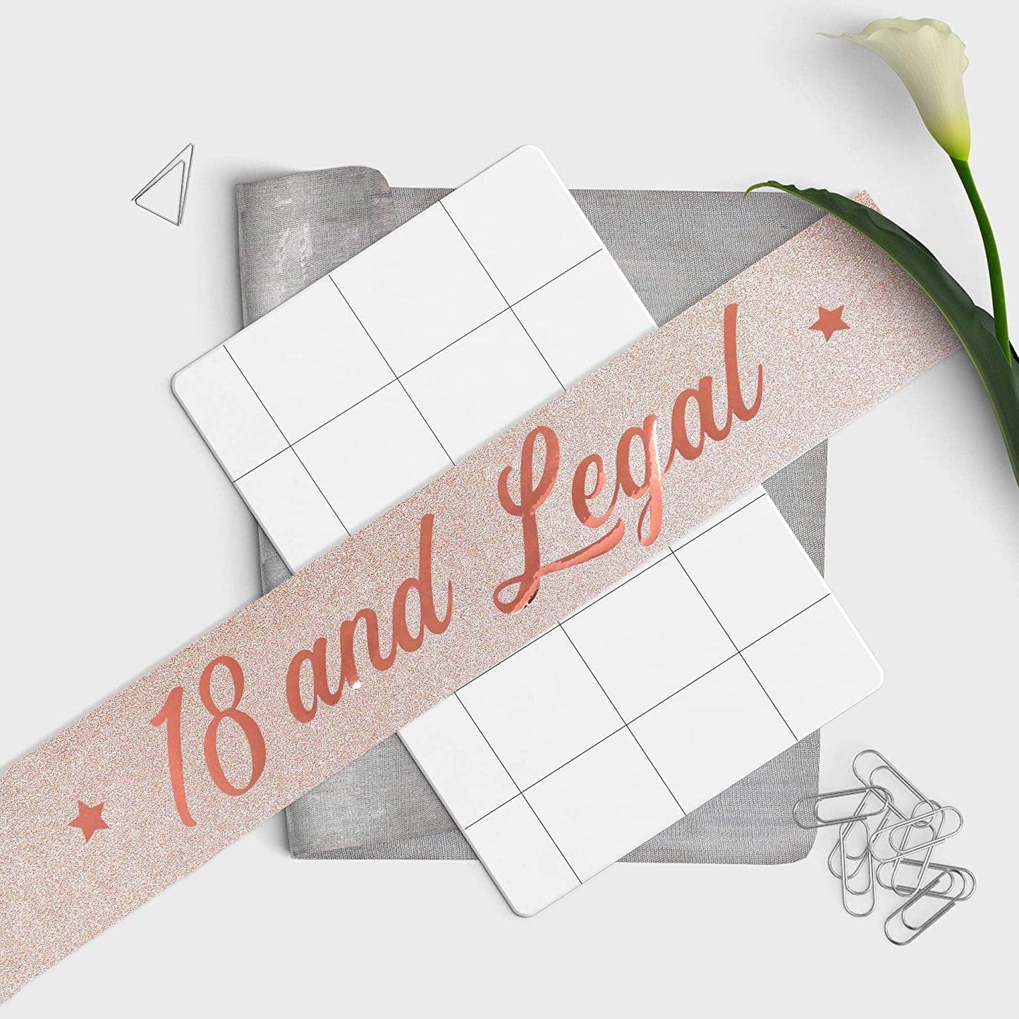 "18 and Legal" Sash and Rhinestone Crown Set - 18Th Birthday Party Gifts Birthday Sash for Girl Birthday Party Supplies Apparel & Accessories > Clothing Accessories > Sashes YULIPS