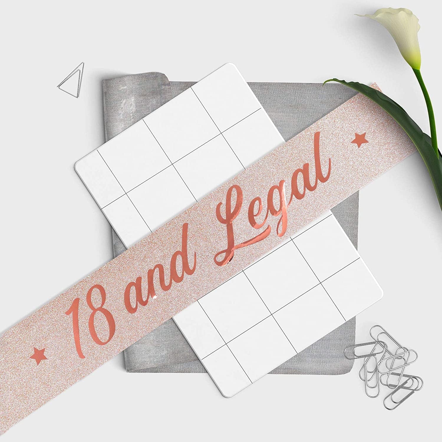 "18 and Legal" Sash and Rhinestone Crown Set - 18Th Birthday Party Gifts Birthday Sash for Girl Birthday Party Supplies Apparel & Accessories > Clothing Accessories > Sashes YULIPS