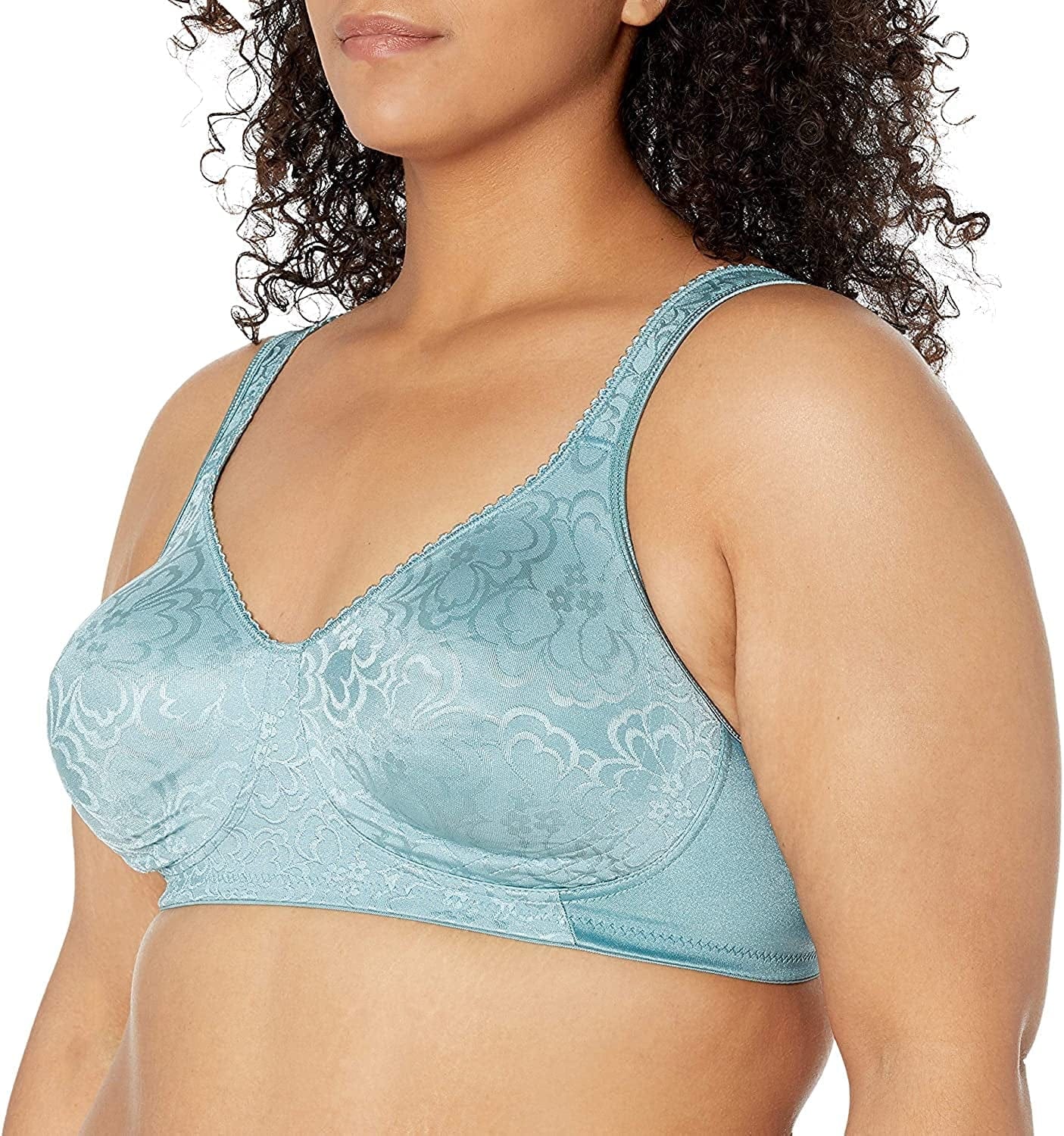 18-Hour Ultimate Lift Wireless Bra, Wirefree Bra with Support, Full-Coverage Wireless Bra for Everyday Comfort Blue Sage / 36B