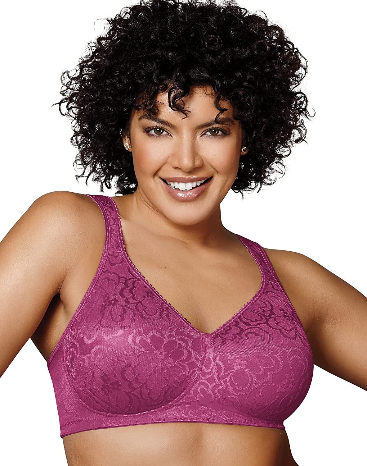 18-Hour Ultimate Lift Wireless Bra, Wirefree Bra with Support, Full-Coverage Wireless Bra for Everyday Comfort Dahlia Pink / 36B