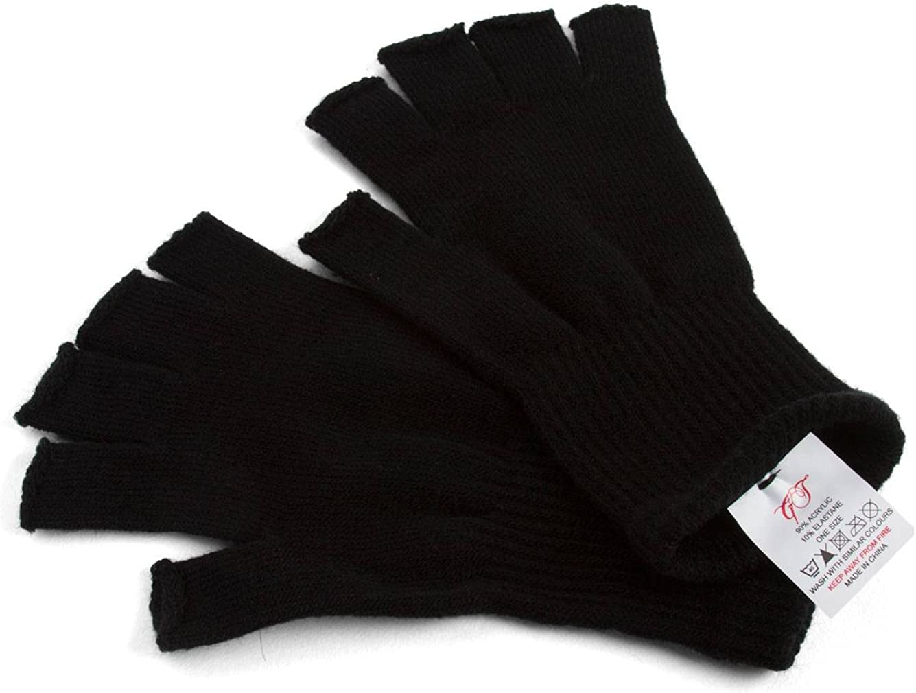 Gravity Threads Unisex Men Women Half Finger Stretchy Knit Fingerless Winter Gloves Apparel & Accessories > Clothing Accessories > Gloves & Mittens Gravity Trading