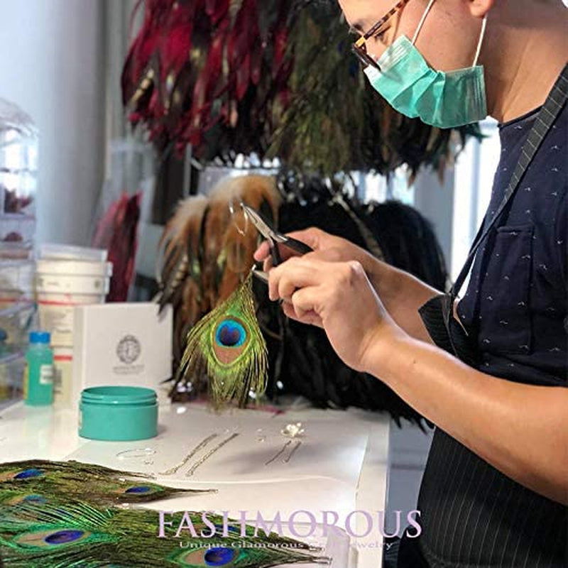 Fashmorous Feather Earrings Blue Feather Earrings for Women Bohemian Feather Earrings for Women Dangle Apparel & Accessories > Jewelry > Earrings Feather Lover