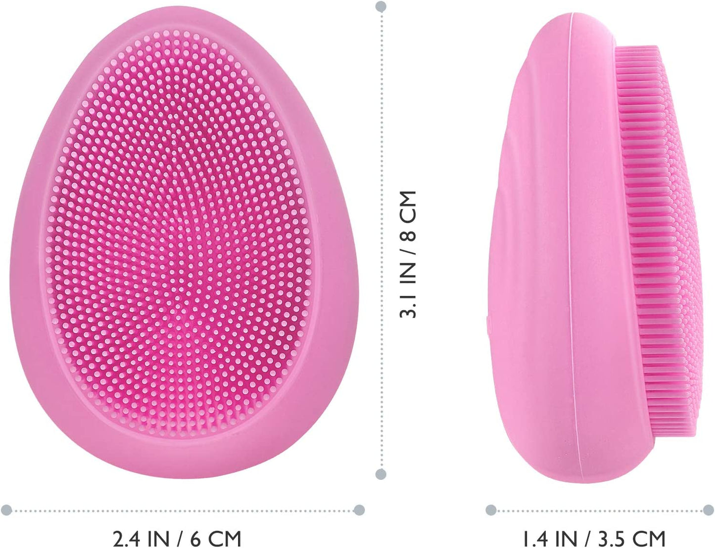 Face Scrubber Silicone Exfoliator Brush: Manual Handheld Mini Facial Cleansing Exfoliating and Massaging for Sensitive Skin - Soft Blackhead Wash Scrubber Pore Cleaning Tool Health & Beauty > Personal Care > Cosmetics > Cosmetic Tools > Skin Care Tools icolorfuled