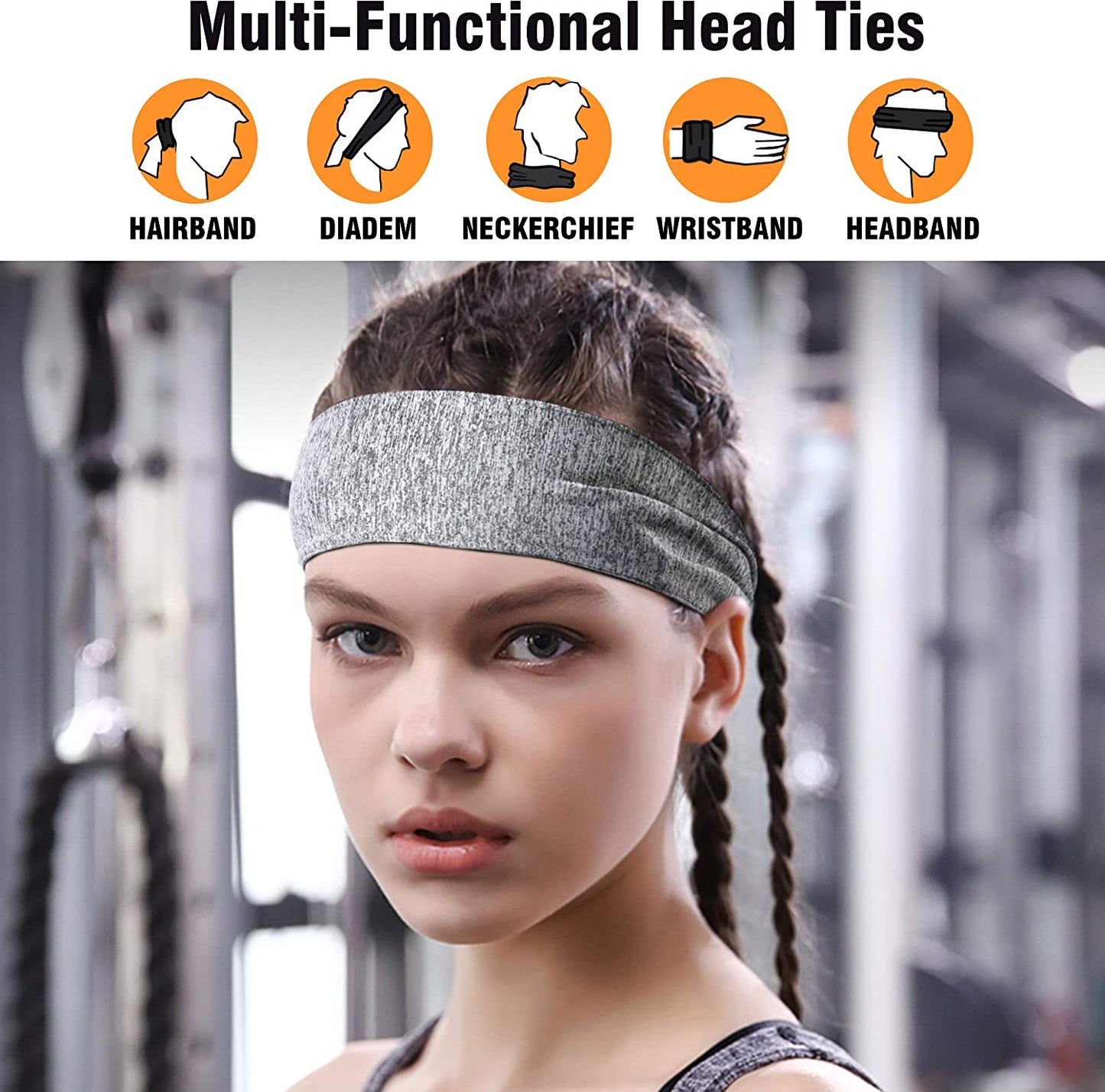 ELV Head Tie Sports Headband 3 Pack Dry Fit Sweatband for Running, Working Out, Crossfit, Yoga, Basketball,Tennis, Athletics and Pirates with Stretch, Moisture Wicking for Men Women Apparel & Accessories > Clothing Accessories > Bandanas & Headties E LV