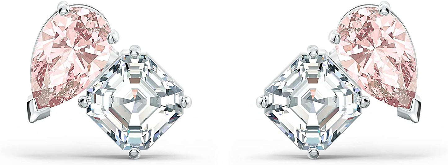 Swarovski Attract Soul Jewelry Collection, Pink Crystals, Clear Crystals Apparel & Accessories > Jewelry > Earrings SWAROVSKI Stud Earrings - Pink/Clear Crystals