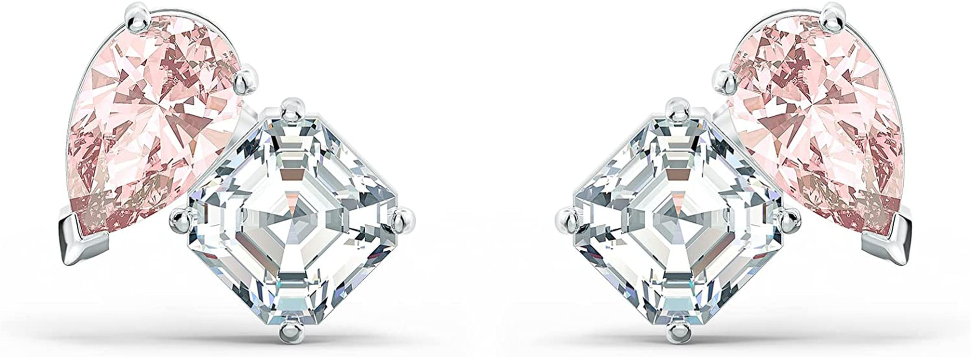 Swarovski Attract Soul Jewelry Collection, Pink Crystals, Clear Crystals Apparel & Accessories > Jewelry > Earrings SWAROVSKI Stud Earrings - Pink/Clear Crystals