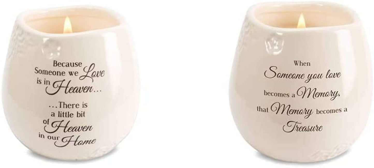 19177 in Memory of Loved One Ceramic Soy Wax Candle 8 Oz Candle + When Someone you Love Candle
