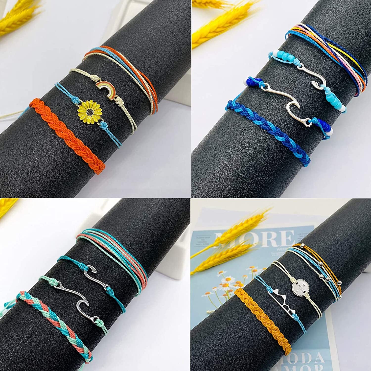 Choice of All String Bracelets for Teen Girls Boho Waterproof Bracelets Ankle Bracelets for Girls Christmas Gifts Wave Surfer Bracelets Summer Beach Anklets Apparel & Accessories > Jewelry > Anklets choice of all