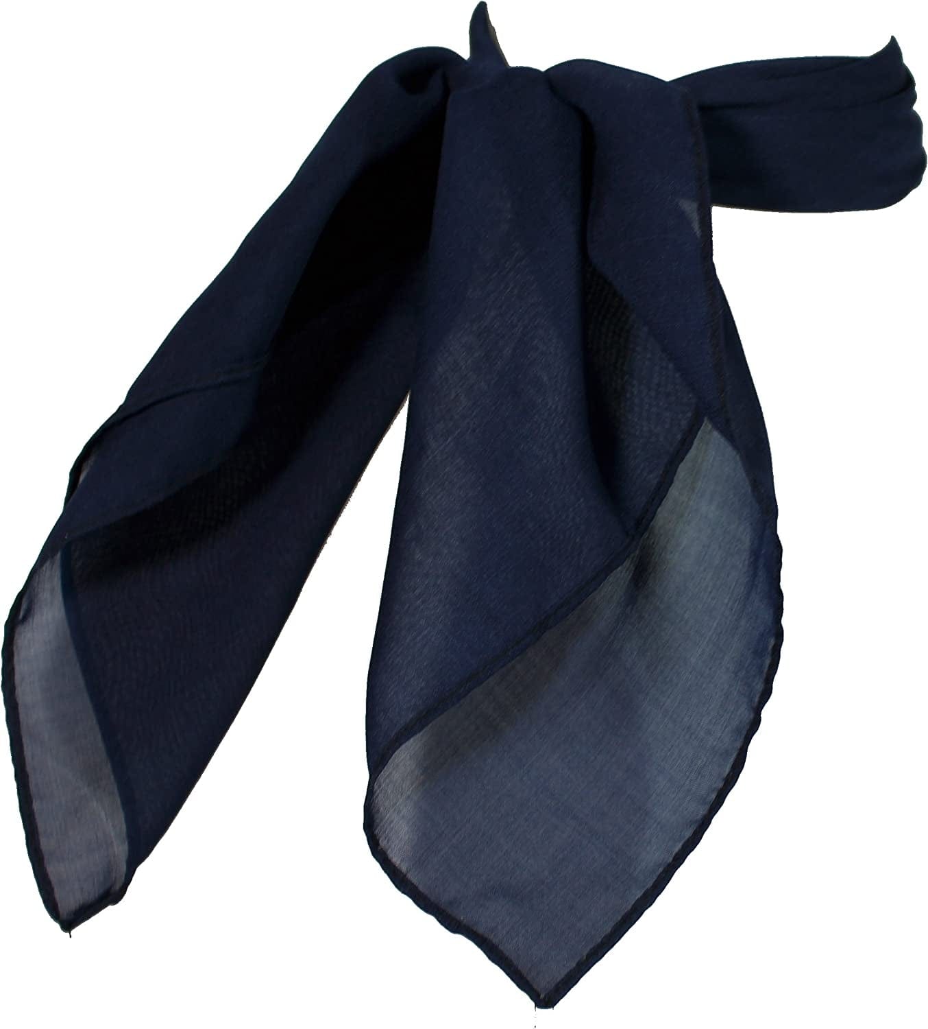 1950S Chiffon Scarf, Vintage Ascot, Retro Hair Tie for Women and Children Apparel & Accessories > Clothing Accessories > Bandanas & Headties Hip Hop 50's Shop Navy