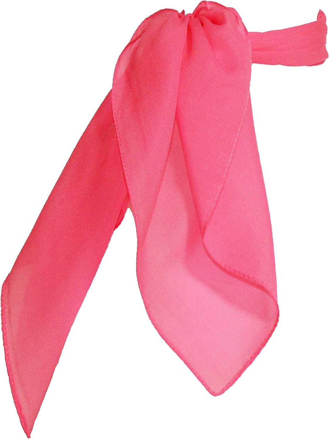 1950S Chiffon Scarf, Vintage Ascot, Retro Hair Tie for Women and Children Apparel & Accessories > Clothing Accessories > Bandanas & Headties Hip Hop 50's Shop Hot Pink