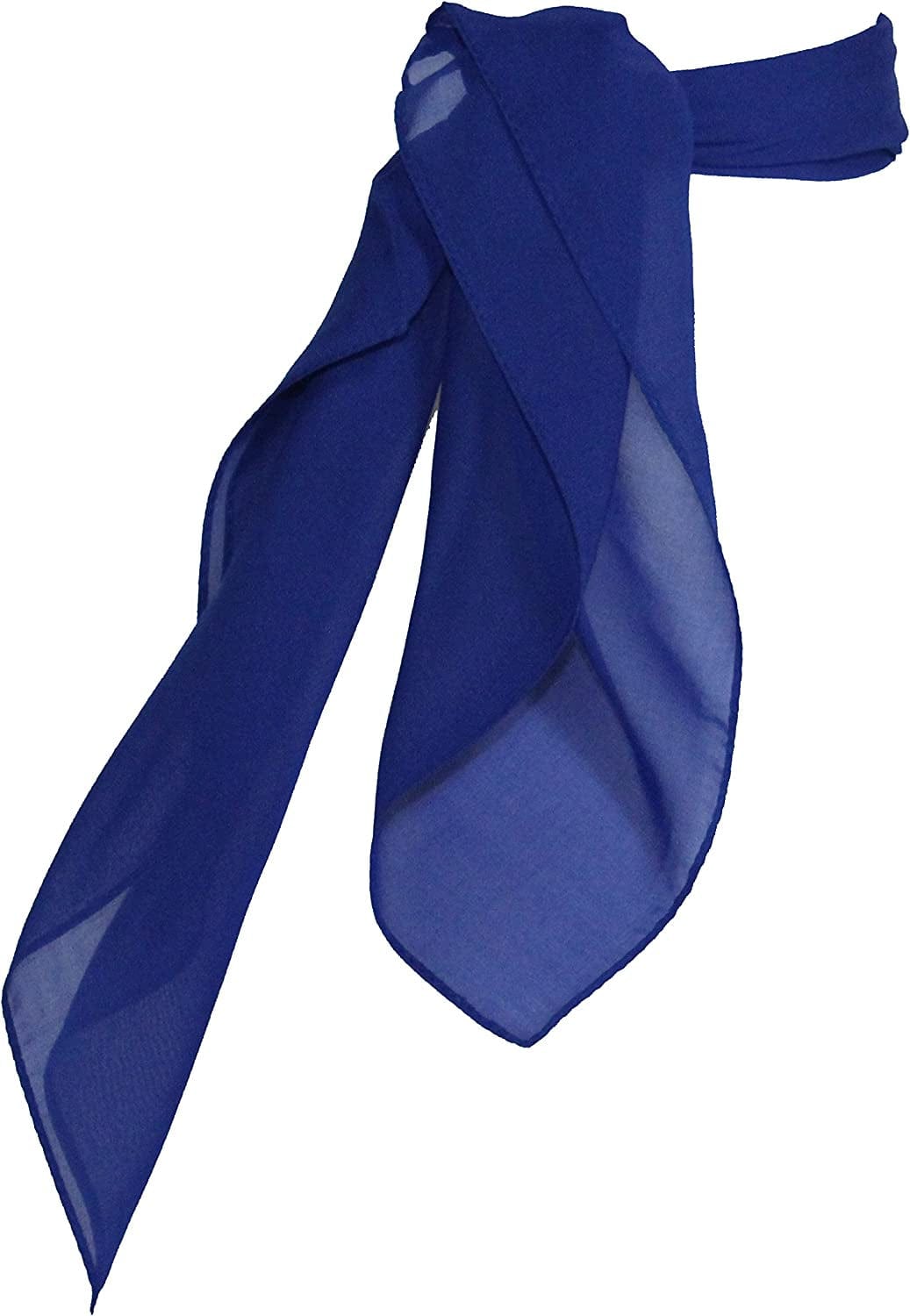 1950S Chiffon Scarf, Vintage Ascot, Retro Hair Tie for Women and Children Apparel & Accessories > Clothing Accessories > Bandanas & Headties Hip Hop 50's Shop Royal Blue