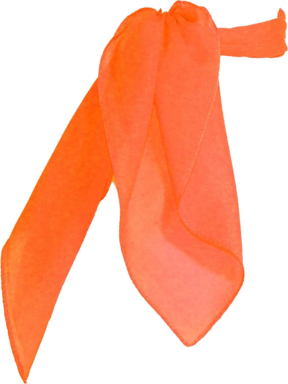 1950S Chiffon Scarf, Vintage Ascot, Retro Hair Tie for Women and Children Apparel & Accessories > Clothing Accessories > Bandanas & Headties Hip Hop 50's Shop Orange