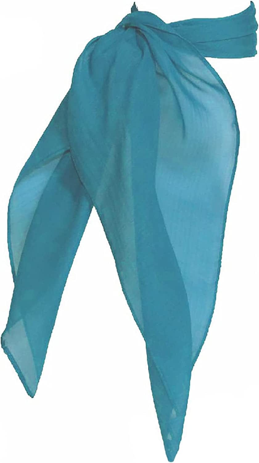 1950S Chiffon Scarf, Vintage Ascot, Retro Hair Tie for Women and Children Apparel & Accessories > Clothing Accessories > Bandanas & Headties Hip Hop 50's Shop Teal