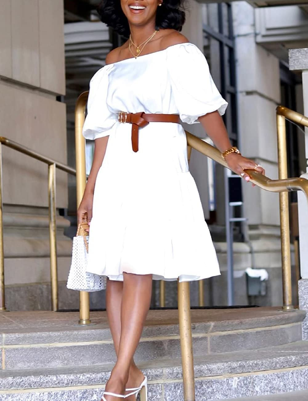 Earnda Women'S Leather Belt Fashion Soft Faux Leather Waist Belts for Jeans Dress Apparel & Accessories > Clothing Accessories > Belts Earnda