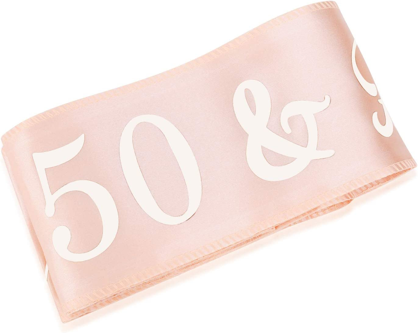 HOWAF Rose Gold 50Th Birthday Sash, 50 and Fabulous Birthday Satin Sash for 50Th Birthday Decorations Women 50 Birthday Gift Party Accessories, One Size Apparel & Accessories > Clothing Accessories > Sashes Sowist