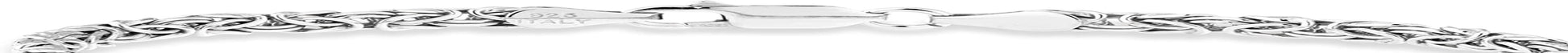 Miabella 925 Sterling Silver Italian 4Mm Flat Byzantine Link Chain Bracelet for Women Teens, 925 Made in Italy Apparel & Accessories > Jewelry > Bracelets Miabella