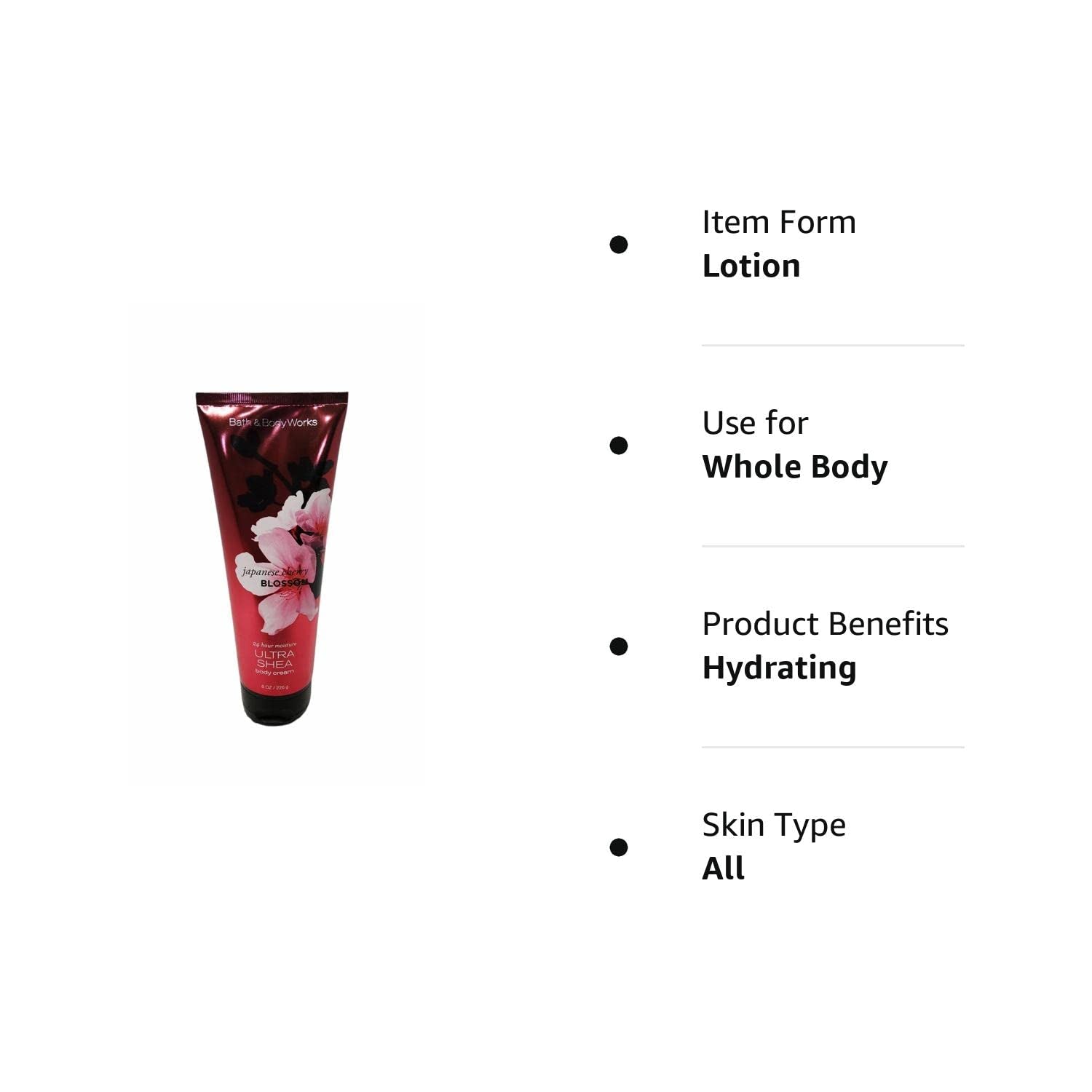 Bath & Body Works, Signature Collection Ultra Shea Body Cream, Japanese Cherry Blossom, 8 Ounce Health & Beauty > Personal Care > Cosmetics > Bath & Body Bath & Body Works