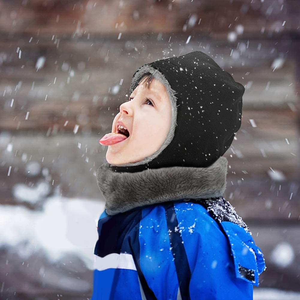 Child Winter Hat Set, Bicyclestore 3 Pcs Soft Warm Children Beanie Cap with Neck Warmer and Gloves, Kids Hat & Mittens Set Ski Warm Set Outdoor Earmuffs for Baby Childrens Girls Boys (2-5 Years) Apparel & Accessories > Clothing Accessories > Gloves & Mittens BicycleStore