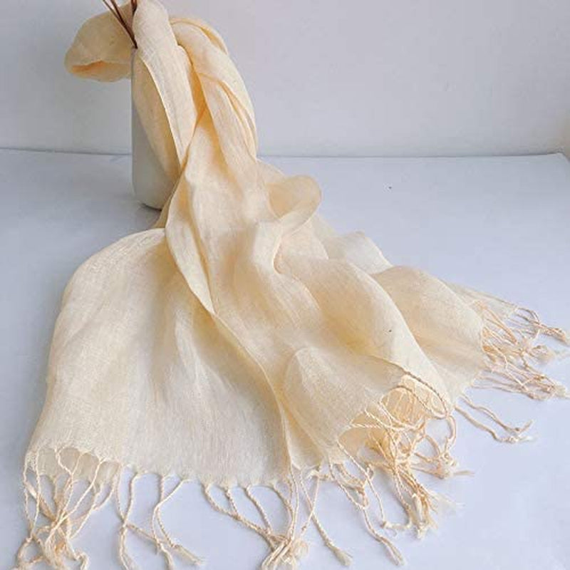 Jeelow Lightweight Summer Scarf Light Shawl Wrap Linen Feel Scarves for Men and Women Apparel & Accessories > Clothing Accessories > Scarves & Shawls Jeelow