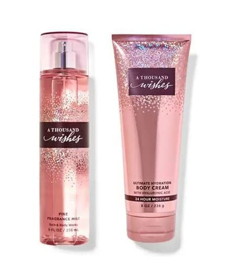 Bath & Body Works - Signature Collection – a Thousand Wishes- Gift Set- Fine Fragrance Mist & Ultra Shea Body Cream Health & Beauty > Personal Care > Cosmetics > Bath & Body Bath & Body Works