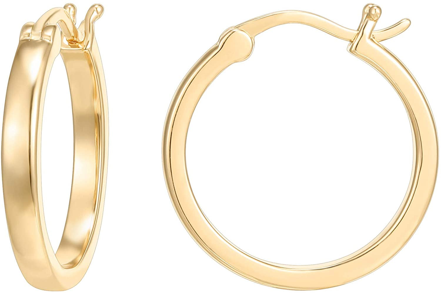 PAVOI 14K Gold Plated 925 Sterling Silver Post Lightweight Hoops | 20Mm - 30Mm | Gold Hoop Earrings for Women Apparel & Accessories > Jewelry > Earrings PAVOI Vermeil - Yellow 20.0 Millimeters