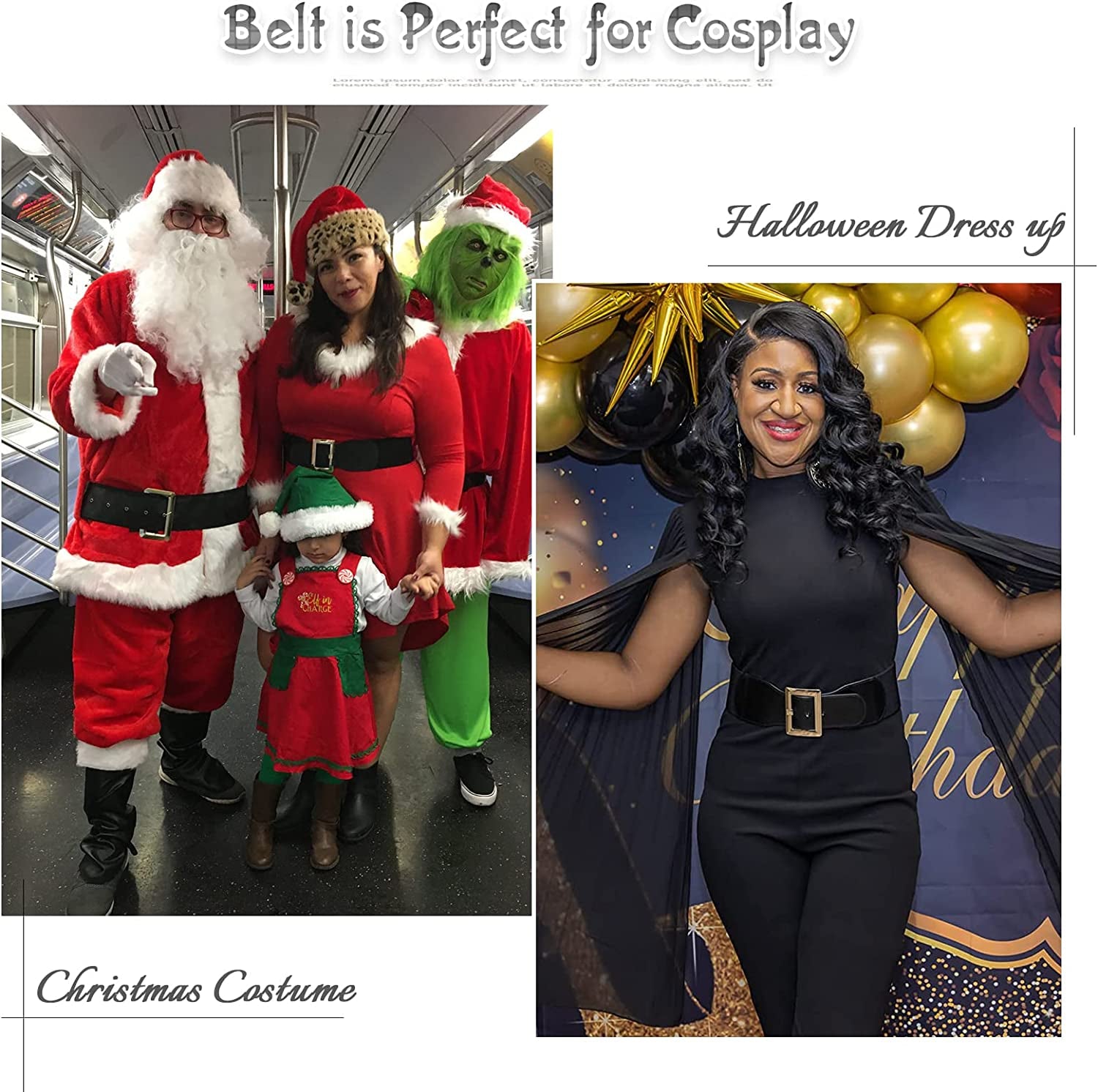 Women Wide Cinch Waist Belt Ladies Fashion Belt for Dresses with Metal Buckle Apparel & Accessories > Clothing Accessories > Belts SUOSDEY