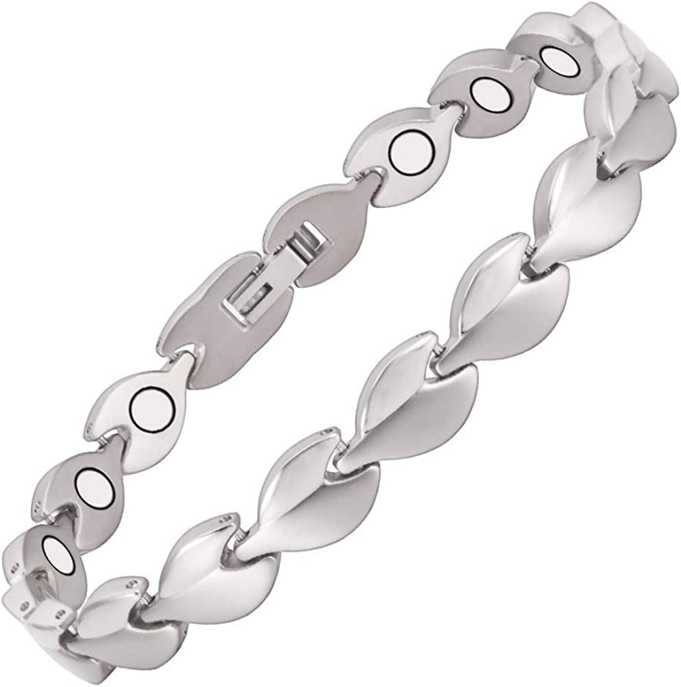 Wollet Titanium Magnetic Anklet Ankle Bracelet for Women with Magnets Jewelr Apparel & Accessories > Jewelry > Anklets Generic