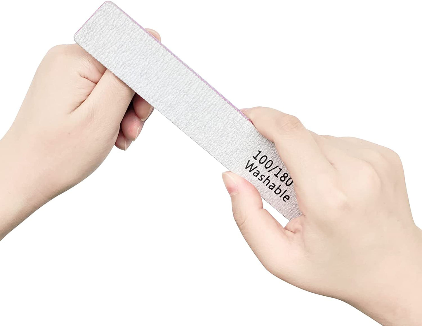 Nail File 12 PCS Professional Reusable 100/180 Grit Double Sides Washable Nail File Manicure Tools for Poly Nail Extension Gel and Acrylic Nails Tools Suit for Home Salon Health & Beauty > Personal Care > Cosmetics > Cosmetic Tools > Nail Tools HeeYaa