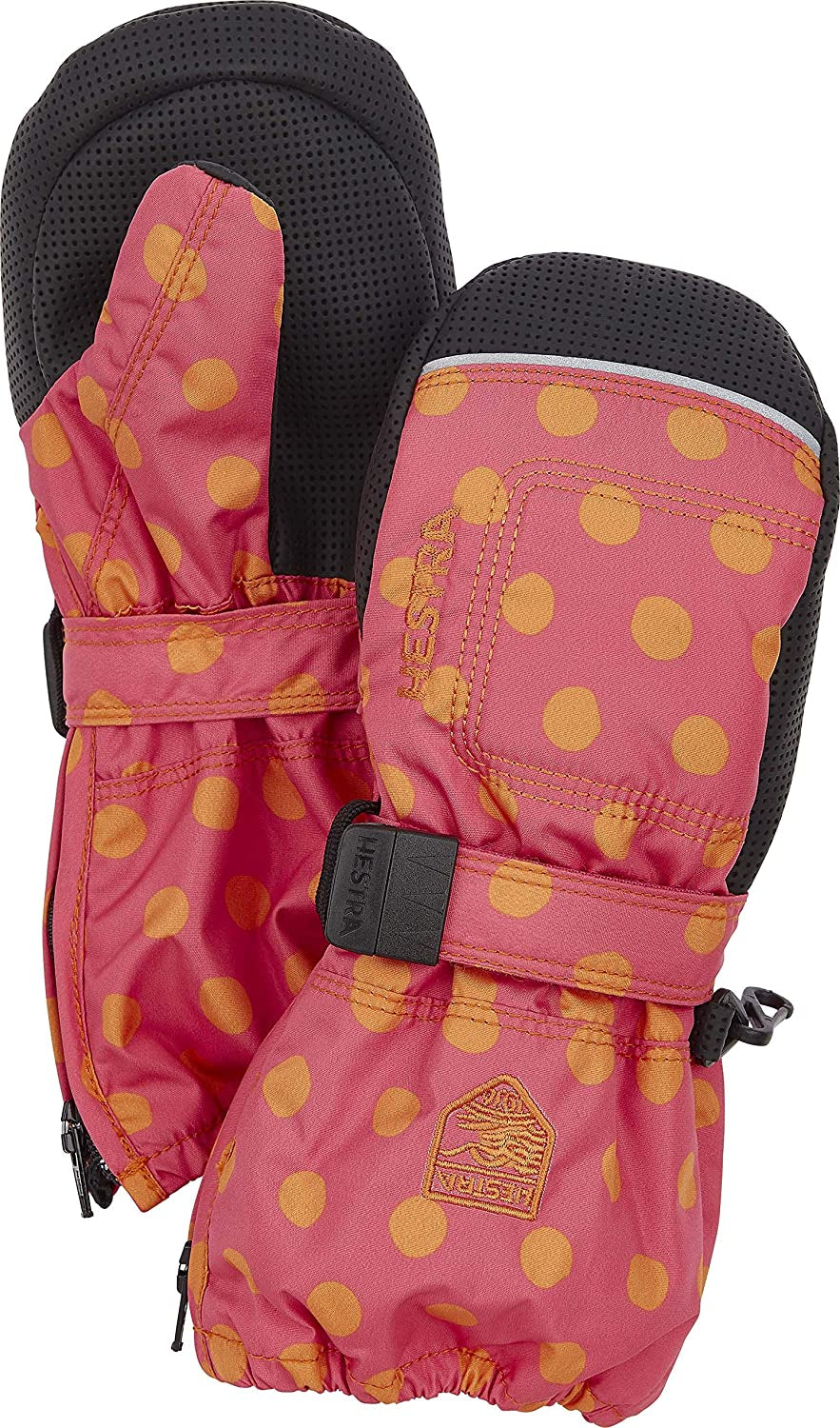 Hestra Baby Zip Long Mitt (Child 1-9Yrs) | Waterproof, Insulated Mittens for Toddlers & Kids for Winter & Playing in the Snow Apparel & Accessories > Clothing Accessories > Gloves & Mittens Hestra Pink Print 1