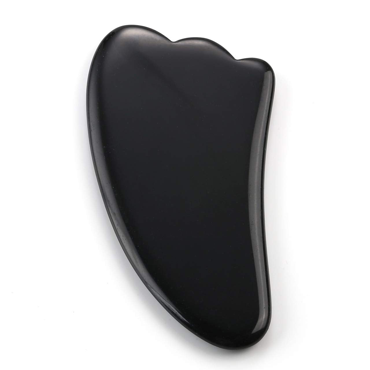 JOVIVI Natural Rose Quartz Stone Gua Sha Scraping Massage Tool, Wing-Shape Healing Crystal Guasha Board Facial Massager Traditional Scraper Tool Health & Beauty > Personal Care > Cosmetics > Cosmetic Tools > Skin Care Tools Jovivi C: Triangle - Black Obsidian