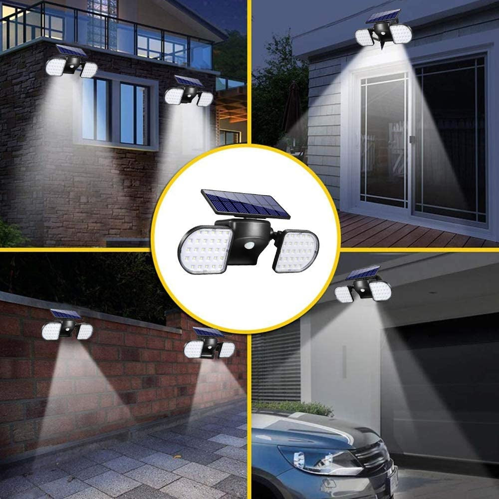 Fitybow Solar Lights Outdoor, Solar Security Lights with Motion Sensor 56 LED Solar Spotlight Lights Waterproof Solar Powered Wall Light Dual Head 360°Rotatable for Yard Garage Patio (2Pack) Apparel & Accessories > Jewelry > Body Jewelry Fitybow