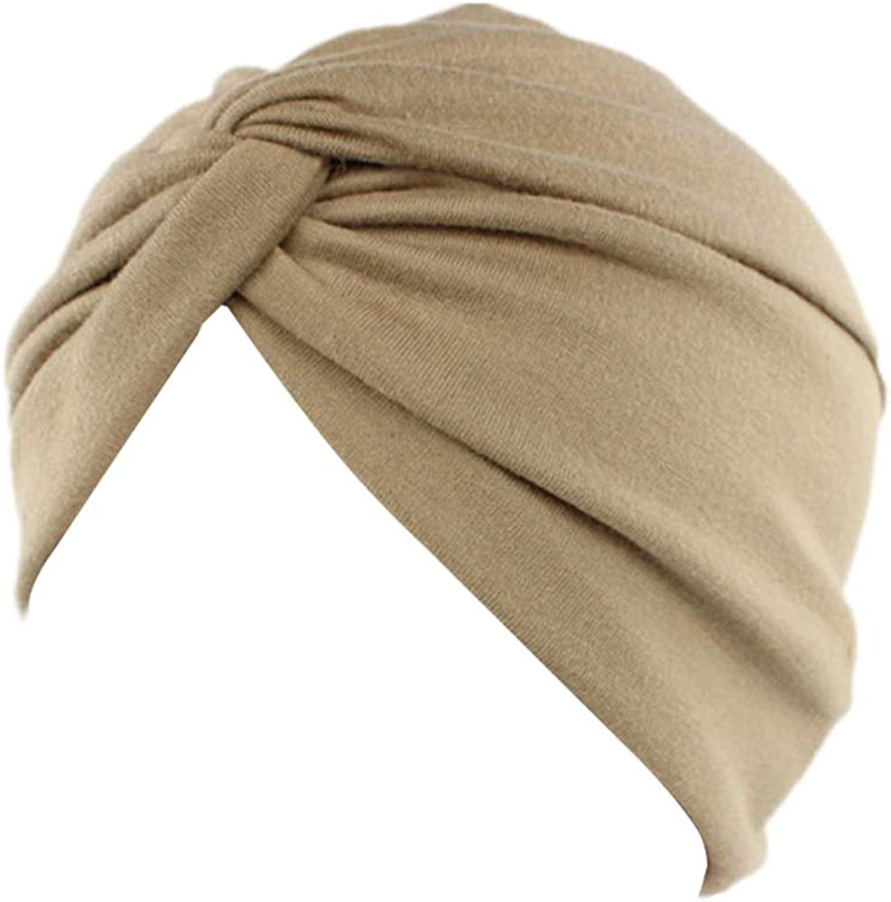 Beauty YFJH Chemo Sleep Turban Headwear Scarf Beanie Cap Hat for Cancer Patient Hair Loss Apparel & Accessories > Clothing Accessories > Headwear beauty YFJH Khaki