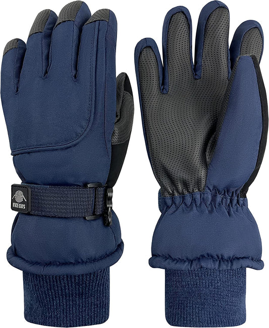 N'Ice Caps Men'S Women'S Waterproof 100 Gram Thinsulate Ski Mittens and Gloves Apparel & Accessories > Clothing Accessories > Gloves & Mittens N'Ice Caps Gloves - Navy Men's Medium