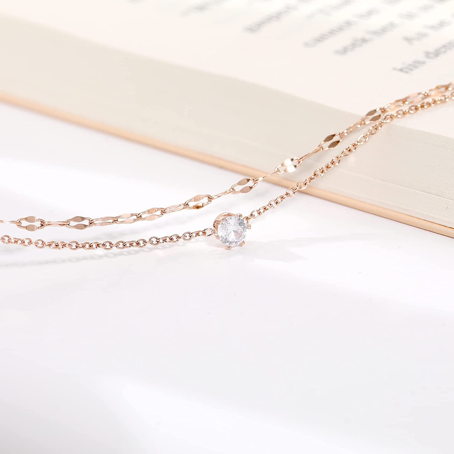 DS Simple Charm Anklet for Women Girls,14K Rose Gold Plating Beach Dainty Cute Tiny Adjustable Stainless Steel Ankle Bracelets Personalized Foot Chain Jewelry Gifts for Mom Wife Girlfriend ) Apparel & Accessories > Jewelry > Anklets DS