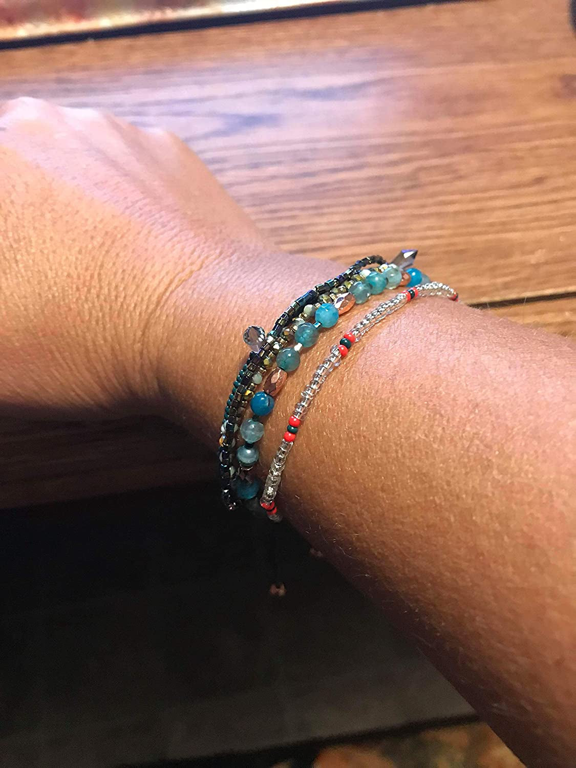 Joya Gift Handmade Adjustable Wrap Bracelet Bohemian String Braided Beads Anklets Gifts for Women Girls Apparel & Accessories > Jewelry > Anklets JOYA GIFT