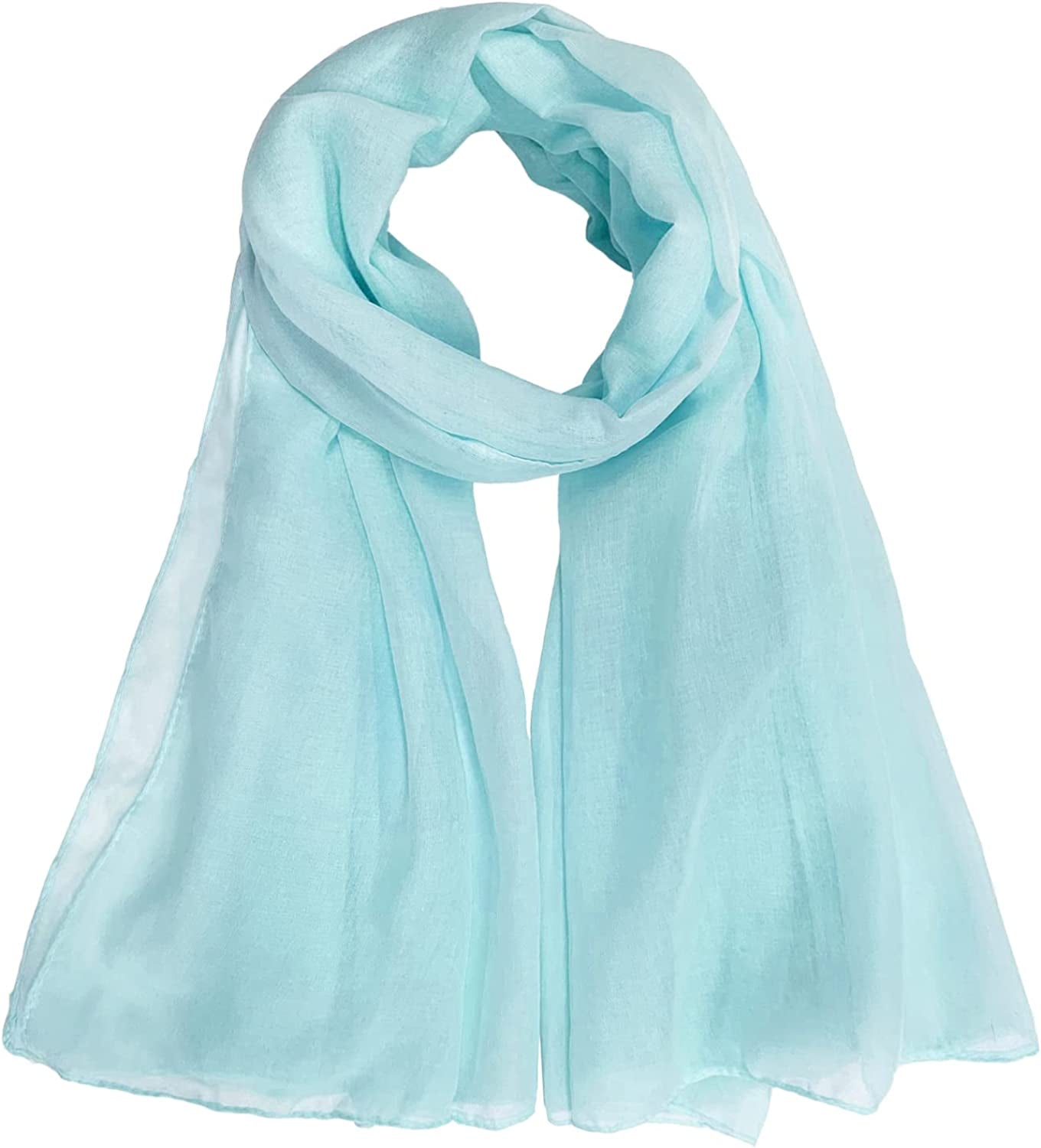FINIZO Women'S Scarves Lady Light Soft Fashion Solid Scarf Wrap Shawl for All Season Apparel & Accessories > Clothing Accessories > Scarves & Shawls FINIZO 34-blue