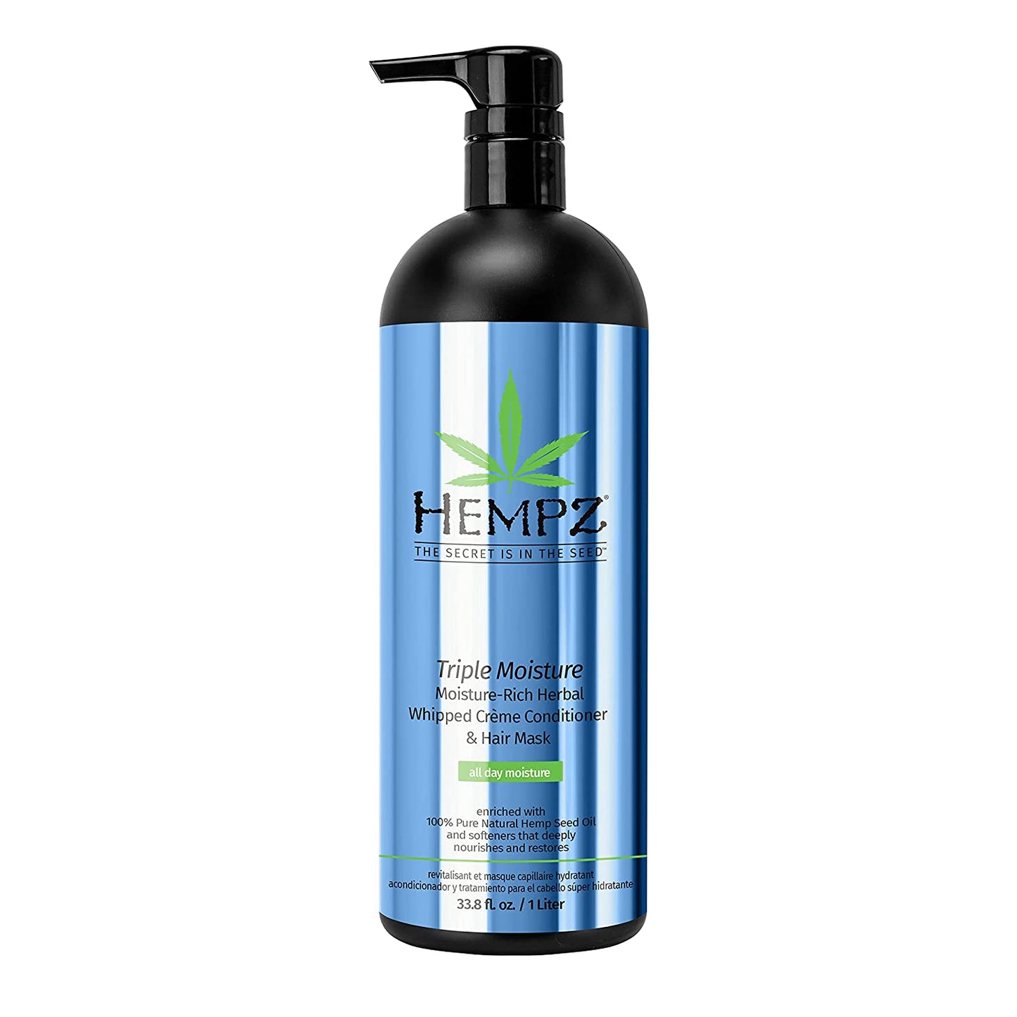 Hempz Triple Moisture-Rich Herbal Whipped Creme Conditioner and Hair Mask for Women and Men, 33.8 Oz. - Premium, Natural Moisturizing Conditioners to Repair Dry, Damaged Hair - Scented Hair Care Health & Beauty > Personal Care > Hair Care Hempz