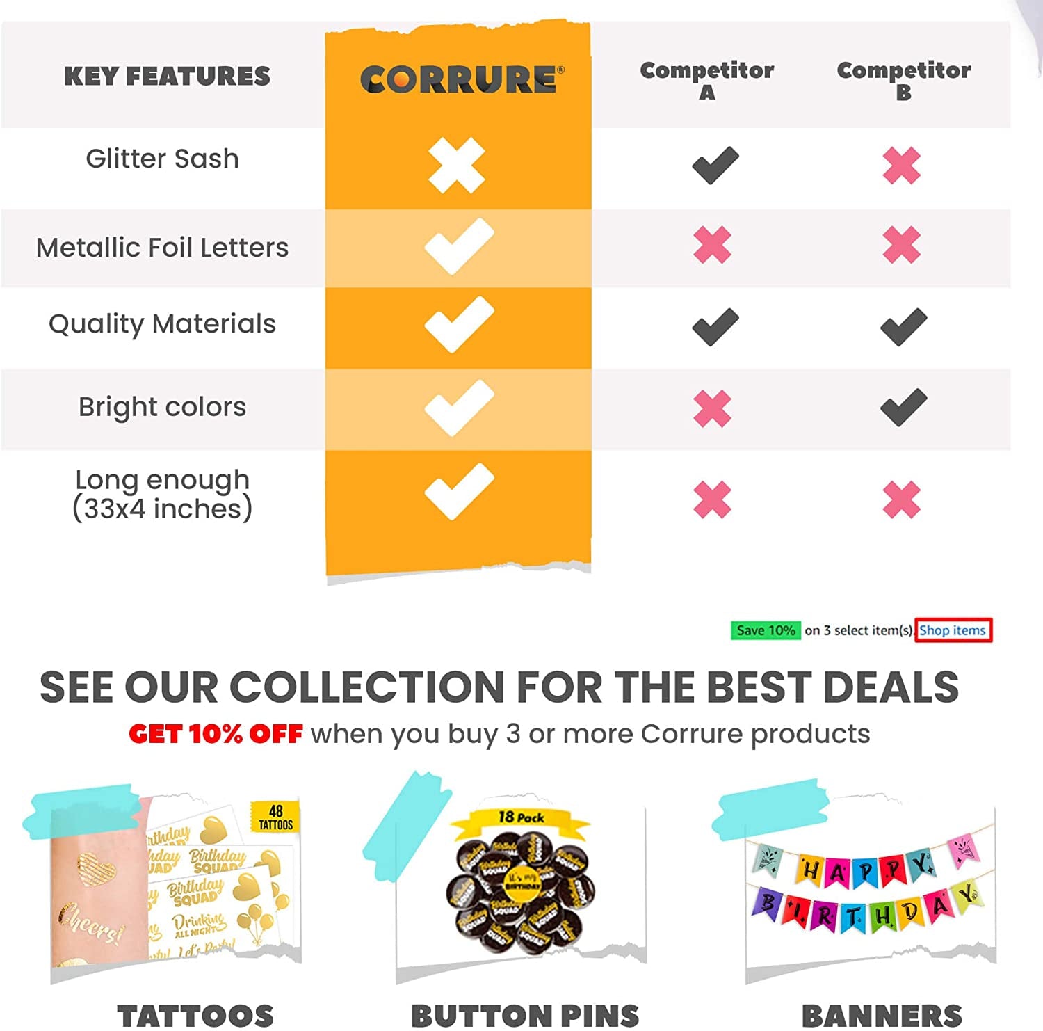 CORRURE 'Birthday Queen' Sash with Pink Foil - Soft Satin Black Sash for Women - Happy Birthday Sash for Girls, Sweet 16, 18Th 21St 25Th 30Th 40Th 50Th or Any Other Bday Party Apparel & Accessories > Clothing Accessories > Sashes CORRURE