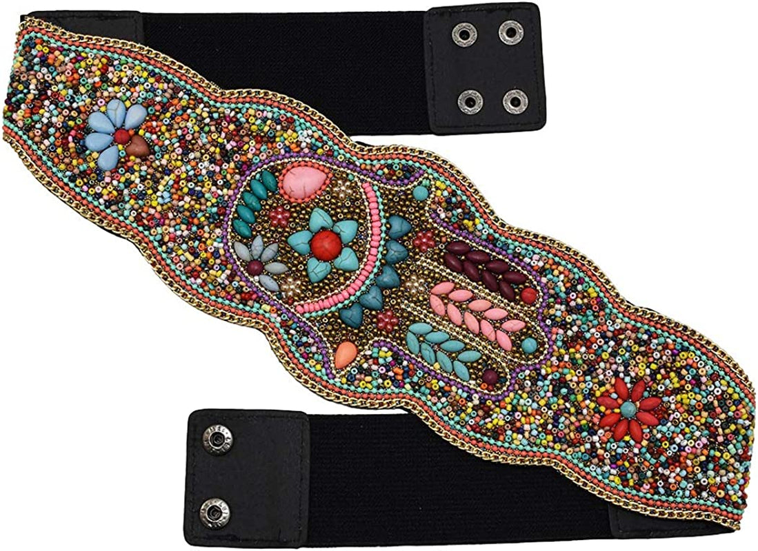 Idealway Bohemian Women Belt Ethnic Strech Beaded Adjustable Waist Belly Chain Body Jewelry Apparel & Accessories > Jewelry > Body Jewelry idealway