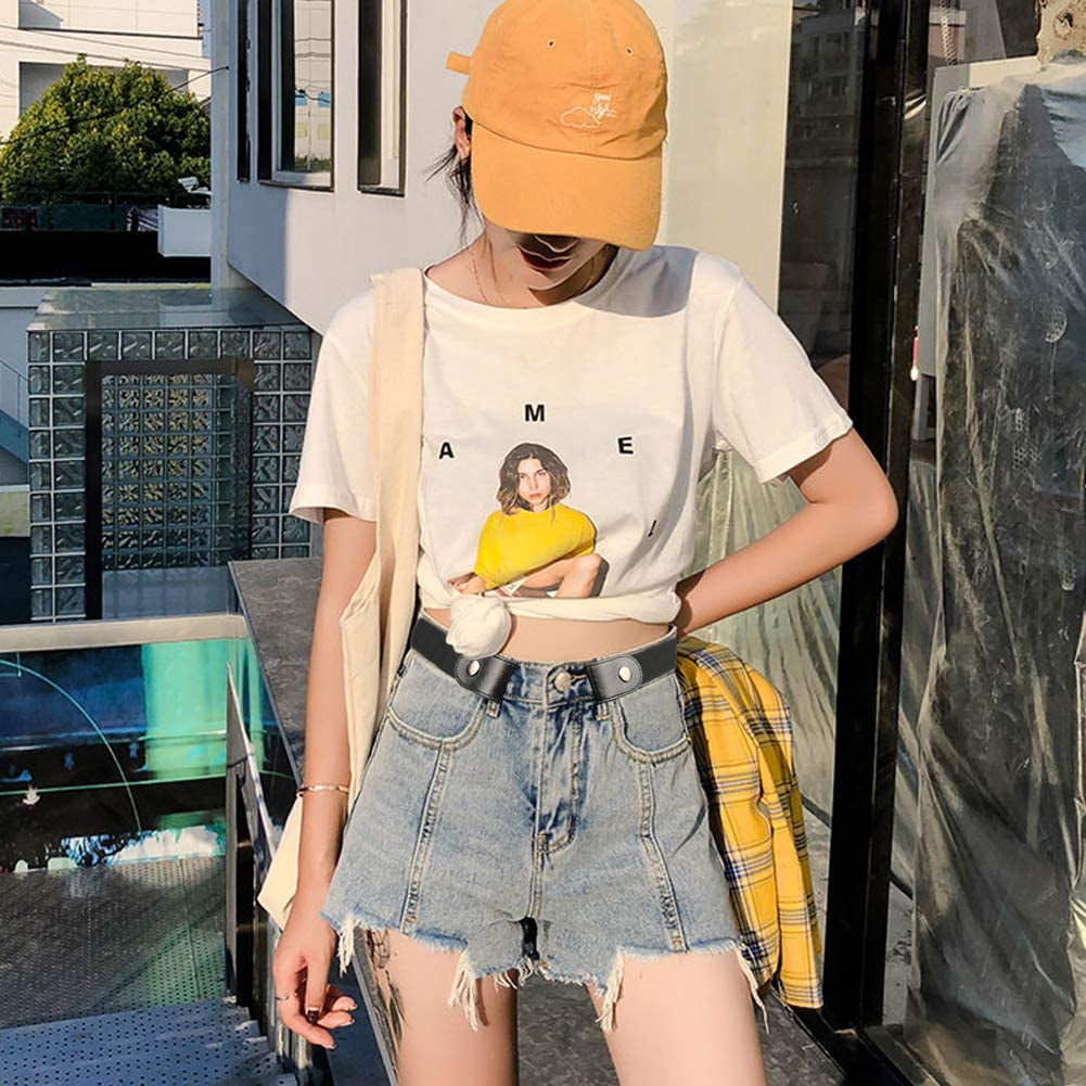 No Buckle Women/Men Stretch Belt, Invisible Elastic Belt for Jeans Pants Dresses Apparel & Accessories > Clothing Accessories > Belts maikun