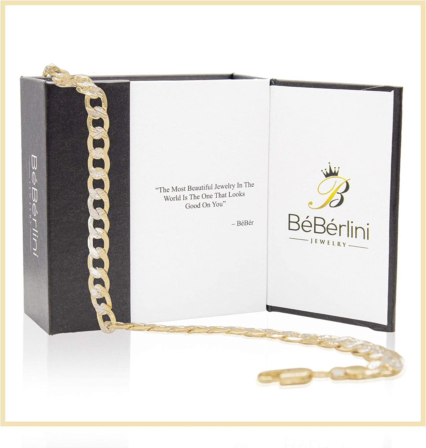 BEBERLINI Cuban Link 14K Gold Filled Diamond Cut Anklet Curb Foot Chain Bracelet Fashion Jewelry Gifts for Women Teen Girls Length 10'' Apparel & Accessories > Jewelry > Anklets BéBérlini