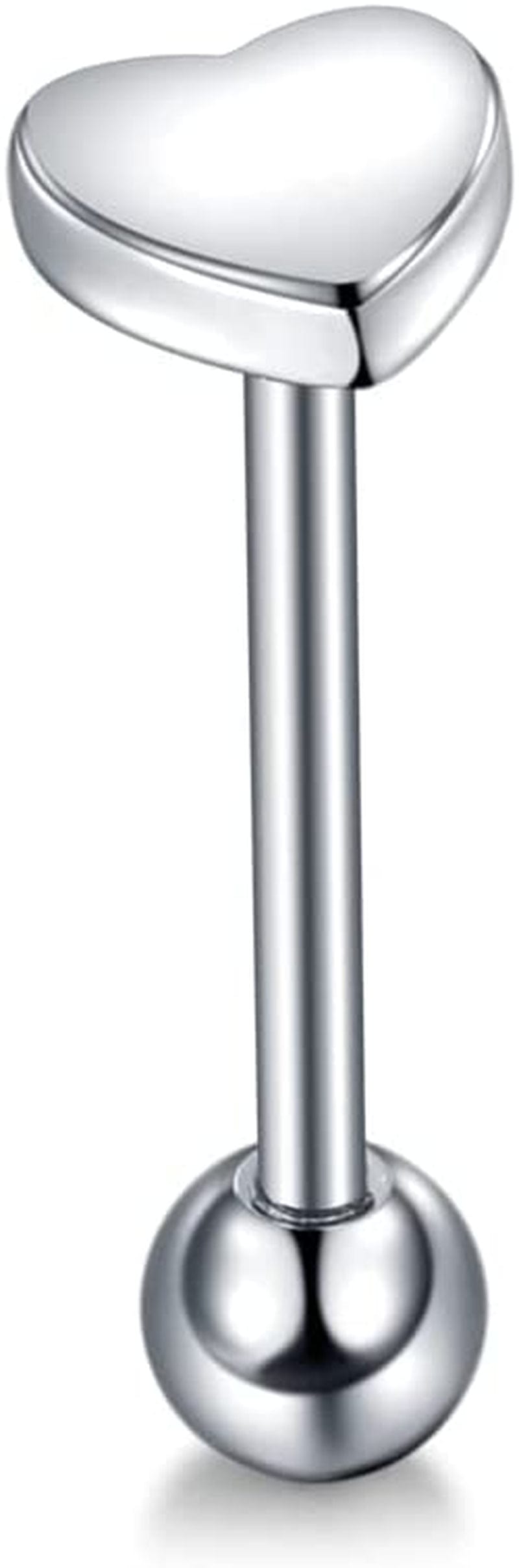 1PC Stainless Steel Heart Shaped Tongue Ring Barbell Tongue Piercing Cute Bar Studs Labret Rose Gold Body Jewelry Deft and Fashion Apparel & Accessories > Jewelry > Body Jewelry Generic