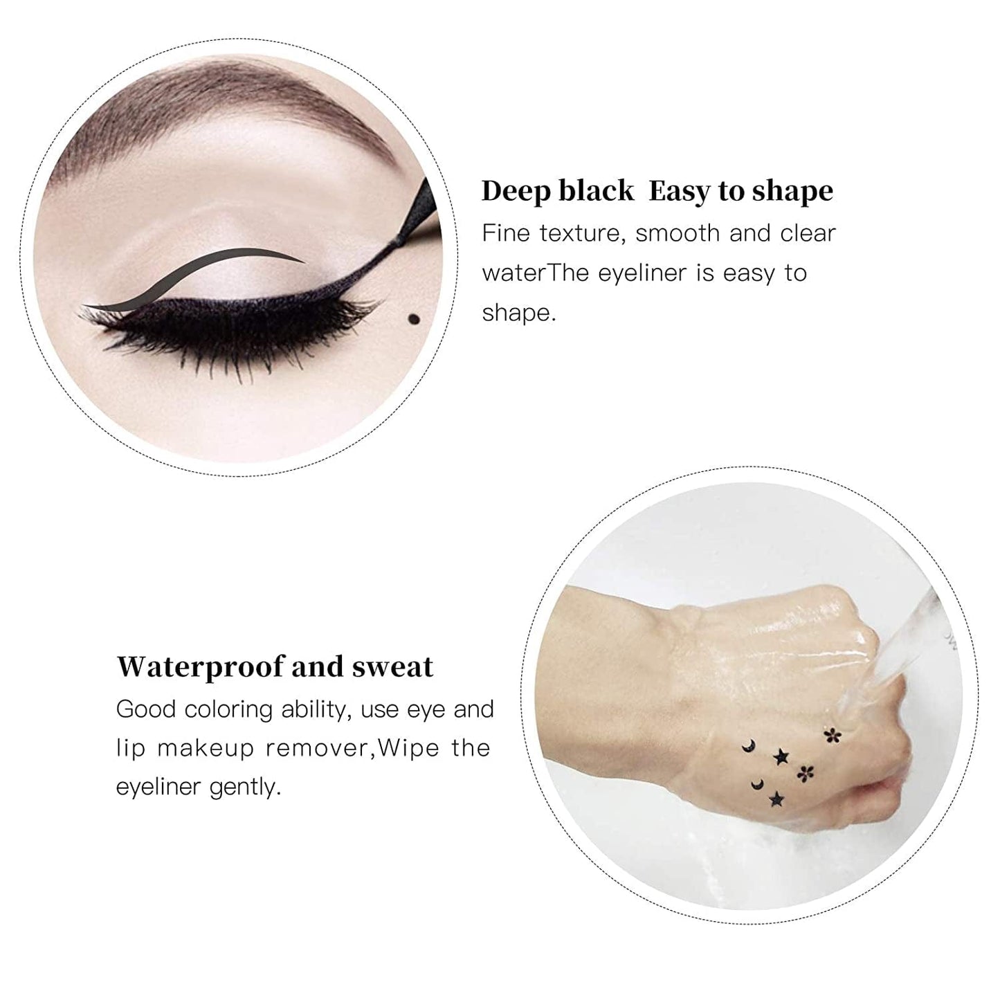 1Pcs Dual Ended Eyeliner Stamp,Waterproof Liquid Eyeliner with Heart Seal Stamp,Long Lasting Seal Eyeliner Pen for Makeup,Eye Decoration Eye Liner Makeup Tool Black No Smudge (02# Heart) Health & Beauty > Personal Care > Cosmetics > Cosmetic Tools > Makeup Tools Jutoe