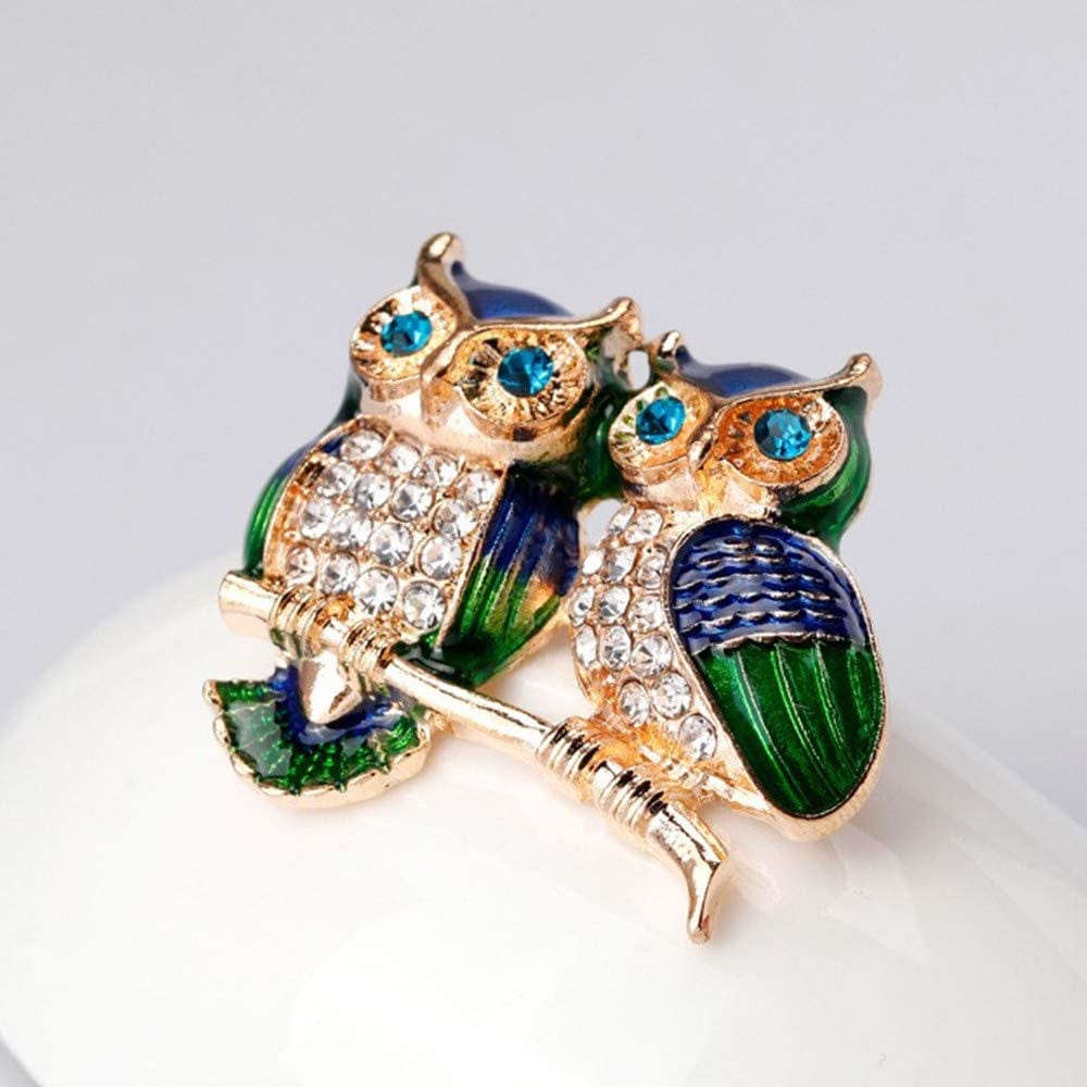 1X Cute Owl Brooch Pin Women Corsage Children Birthday Gift Collar Lapel Badge Jewelry Scarves Shawl Clip Lady Jewelry Bag Ornament Men Gift Superior Quality and Creative