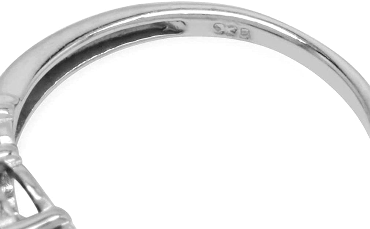 2.6Ct. 3 Stone Genuine Oval Shape London Blue Topaz White Gold Plated 925 Sterling Silver Ring