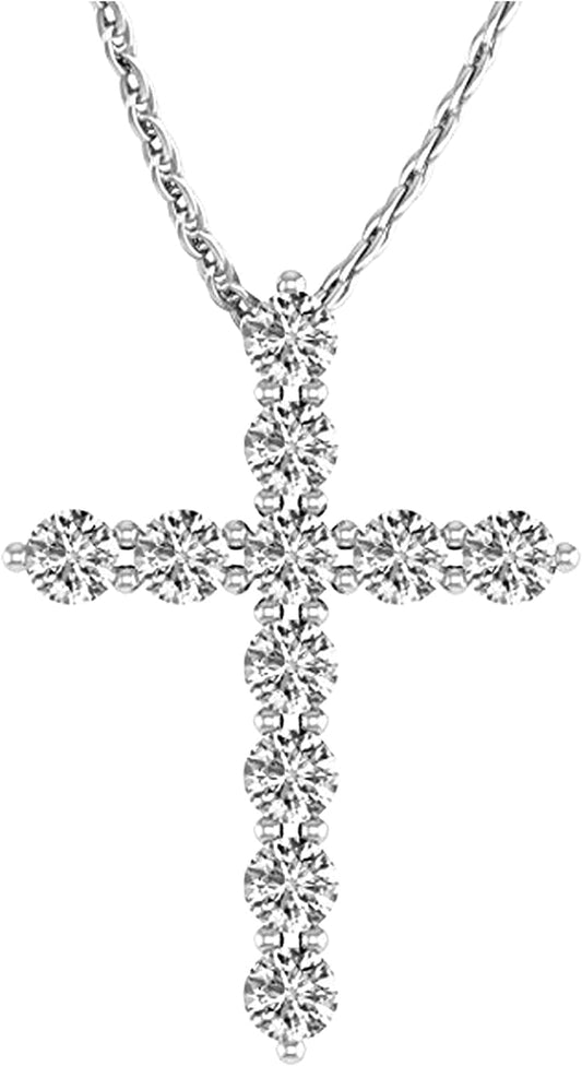 2 Carat 14K Gold Cross Value Collection White Gold / 2.0 carats