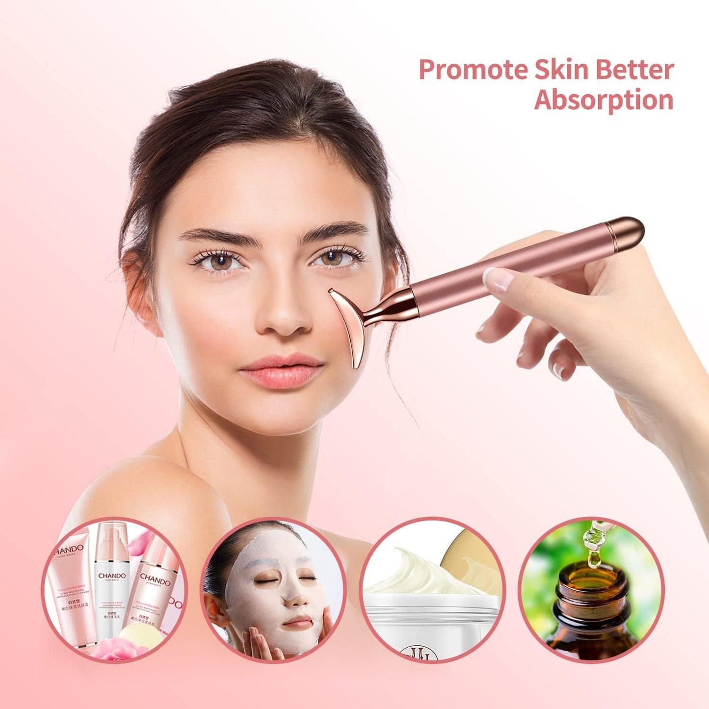 2-IN-1 Face Massager Roller Electric Face Roller, 3D Roller and Crescent-Shape Face Massager Kit Gift Set for Face Skin Care Tools Health & Beauty > Personal Care > Cosmetics > Cosmetic Tools > Skin Care Tools SSGP